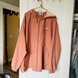 NWOT Adidas Pink Windbreaker Jacket